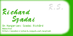 richard szadai business card