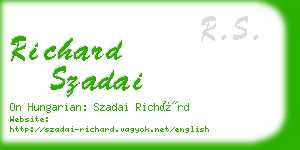 richard szadai business card